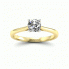 Złoty pierścionek brylantem i szafirem  - p16205zbsz - 4