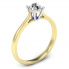 Złoty pierścionek z brylantem i szafirem cejlońskim  - p16205zbszc - 1