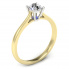 Złoty pierścionek z brylantem i tanzanitem - p16205zbt - 1