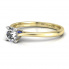 Złoty pierścionek z brylantem i tanzanitem - p16205zbt - 2