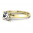 Złoty pierścionek zaręczynowy z brylantami - p15259z - 2