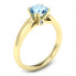 Złoty pierścionek z topazem i brylantami - p15259za - 1