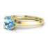 Złoty pierścionek z topazem i brylantami - p15259za - 2