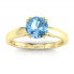 Złoty pierścionek z topazem i brylantami - p15259za