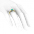 Złoty pierścionek ze szmaragdem i brylantami - p15259zbsm - 3