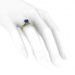 Złoty pierścionek z szafirem i brylantami - p15259zbsz - 3