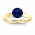 Złoty pierścionek z szafirem i brylantami - p15259zbsz