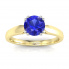 Złoty pierścionek z szafirem cejlońskim i brylantami - p15259zbszc