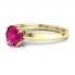 Złoty pierścionek zaręczynowy z rubinem i brylantami - p15259zr - 2