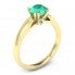 Złoty pierścionek zaręczynowy ze szmaragdem i brylantami - p15259zsm - 1