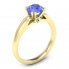 Złoty pierścionek z tanzanitem i brylantami - p15259zt - 1