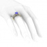 Złoty pierścionek z tanzanitem i brylantami - p15280zt - 3