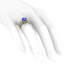 Złoty pierścionek z szafirem cejlońskim i brylantami - p15280zszc - 3