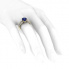 Złoty pierścionek zaręczynowy z szafirem i brylantami - p15280zsz - 3