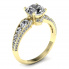 Złoty pierścionek zaręczynowy z brylantami - p15280z - 1