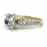Złoty pierścionek zaręczynowy z brylantami - p15280z - 2