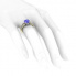 Złoty pierścionek z tanzanitem i brylantami - p15280zbt - 3