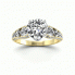 Złoty pierścionek z brylantami - p15280zb - 4