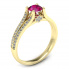 Zaręczynowy pierścionek rubin brylanty - p16180zr - 1