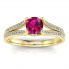 Zaręczynowy pierścionek rubin brylanty - p16180zr