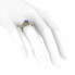 Złoty pierścionek szafir cejloński brylanty próba 585 - p16180zszc - 3