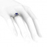 Zaręczynowy pierścionek z brylantami, szafirem - 20043bsz - 3