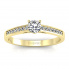 Złoty pierścionek zaręczynowy z brylantami - p16312z