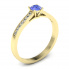 Złoty pierścionek z tanzanitem i brylantami -  p16312zt - 1