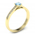 Złoty pierścionek z topazem i brylantami - p16312ztp - 1