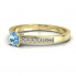 Złoty pierścionek z topazem i brylantami - p16312ztp - 2