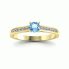 Złoty pierścionek z topazem i brylantami - p16312ztp - 4