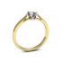 Pierścionek zaręczynowy z brylantem, złoto dwukolorowe - p16330zb - 1