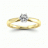 Pierścionek zaręczynowy z brylantem, złoto dwukolorowe - p16330zb - 3
