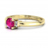 Pierścionek zaręczynowy żółte złoto rubin brylanty - P15213zr - 2