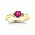 Pierścionek zaręczynowy żółte złoto rubin brylanty - P15213zr - 4