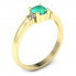 Pierścionek zaręczynowy szmaragd diamenty żółte złoto - P15213zszm - 1