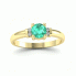 Pierścionek zaręczynowy szmaragd diamenty żółte złoto - P15213zszm - 4
