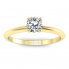 Zaręczynowy pierścionek z żółtego złota z brylantem - p16365z