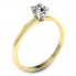 Pierścionek zaręczynowy z brylantem dwukolorowe złoto - p16365zb - 1