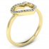 Zaręczynowy pierścionek żółte złoto brylant - P15352z - 1
