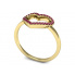 Pierścionek zaręczynowy z rubinami - P15352zr - 1