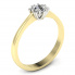 Złoty pierścionek zaręczynowy z brylantem - p16782zb - 1