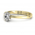 Złoty pierścionek zaręczynowy z brylantem - p16782zb - 2