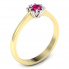 Złoty pierścionek z rubinem - p16782zbr - 1