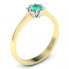 Złoty pierścionek zaręczynowy ze szmaragdem - p16782zbsm - 1