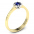 Złoty pierścionek z szafirem - p16782zbsz - 1
