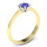 Złoty pierścionek z szafirem cejlońskim - p16782zbszc - 1