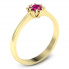 Złoty pierścionek z rubinem - p16782zr - 1
