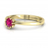 Złoty pierścionek z rubinem - p16782zr - 2