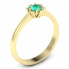 Złoty pierścionek zaręczynowy ze szmaragdem - p16782zsm - 1